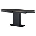 セラミック楕円形伸縮ダイニングテーブル(TA111 120/179 GYBK) 1枚目画像