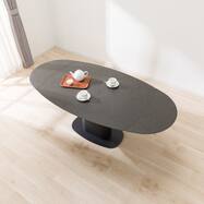 セラミック楕円形伸縮ダイニングテーブル(TA111 120/179)