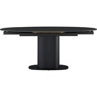 セラミック楕円形伸縮ダイニングテーブル(TA111 120/179 GYBK) 2枚目画像