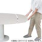 セラミック楕円形伸縮ダイニングテーブル(TA111 120/179 GYBK) 3枚目画像