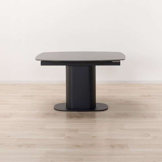 セラミック楕円形伸縮ダイニングテーブル(TA111 120/179 GYBK) 6枚目画像