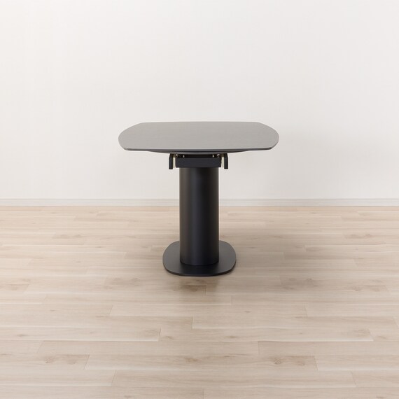 セラミック楕円形伸縮ダイニングテーブル(TA111 120/179 GYBK) 8枚目画像