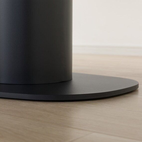 セラミック楕円形伸縮ダイニングテーブル(TA111 120/179 GYBK) 11枚目画像