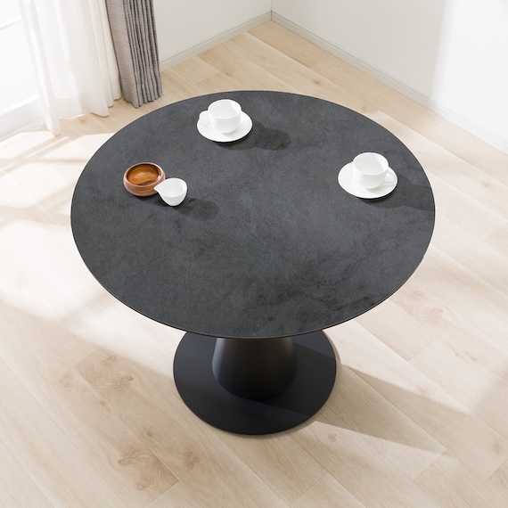 セラミックダイニングテーブル(セーラル TA666 GYBK) 1枚目画像