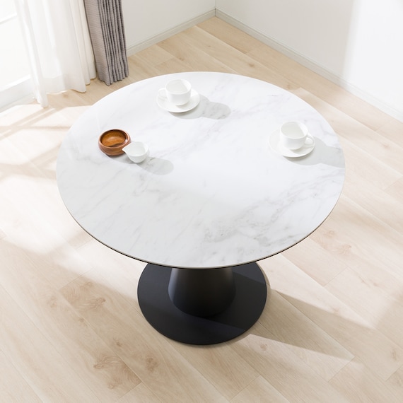 セラミックダイニングテーブル(セーラル TA666 WHBK) 1枚目画像