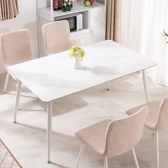 セラミックDテーブル140 MW(ホワイト) 1枚目画像