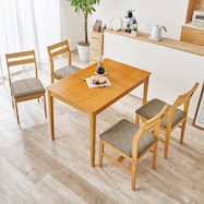 オーク突板ダイニング5点セット