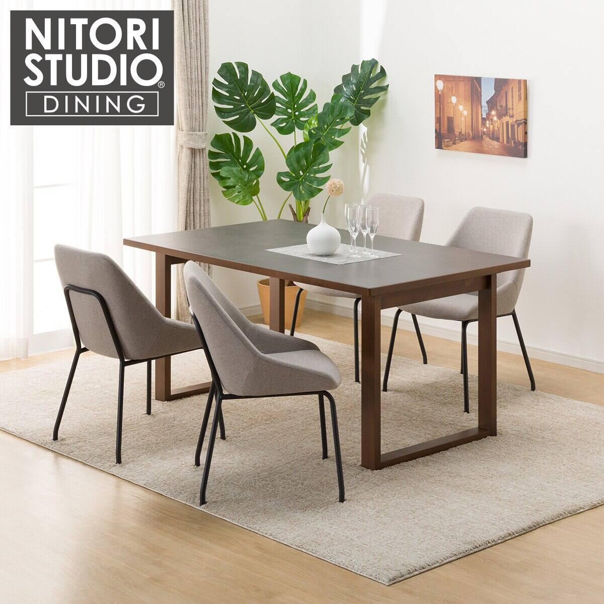 ダイニングテーブル5点セット(Nコレクション T-11 135A MBR/GY/チェア 