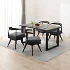 ダイニングテーブル5点セット(Nコレクション T-11U 135A BK/GY/チェア C-011S BK/NSF-MGY) 12枚目画像