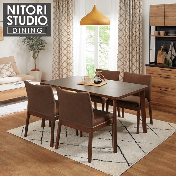 ダイニングテーブル5点セット(Nコレクション T-12 135A MBR/GY/チェアC 