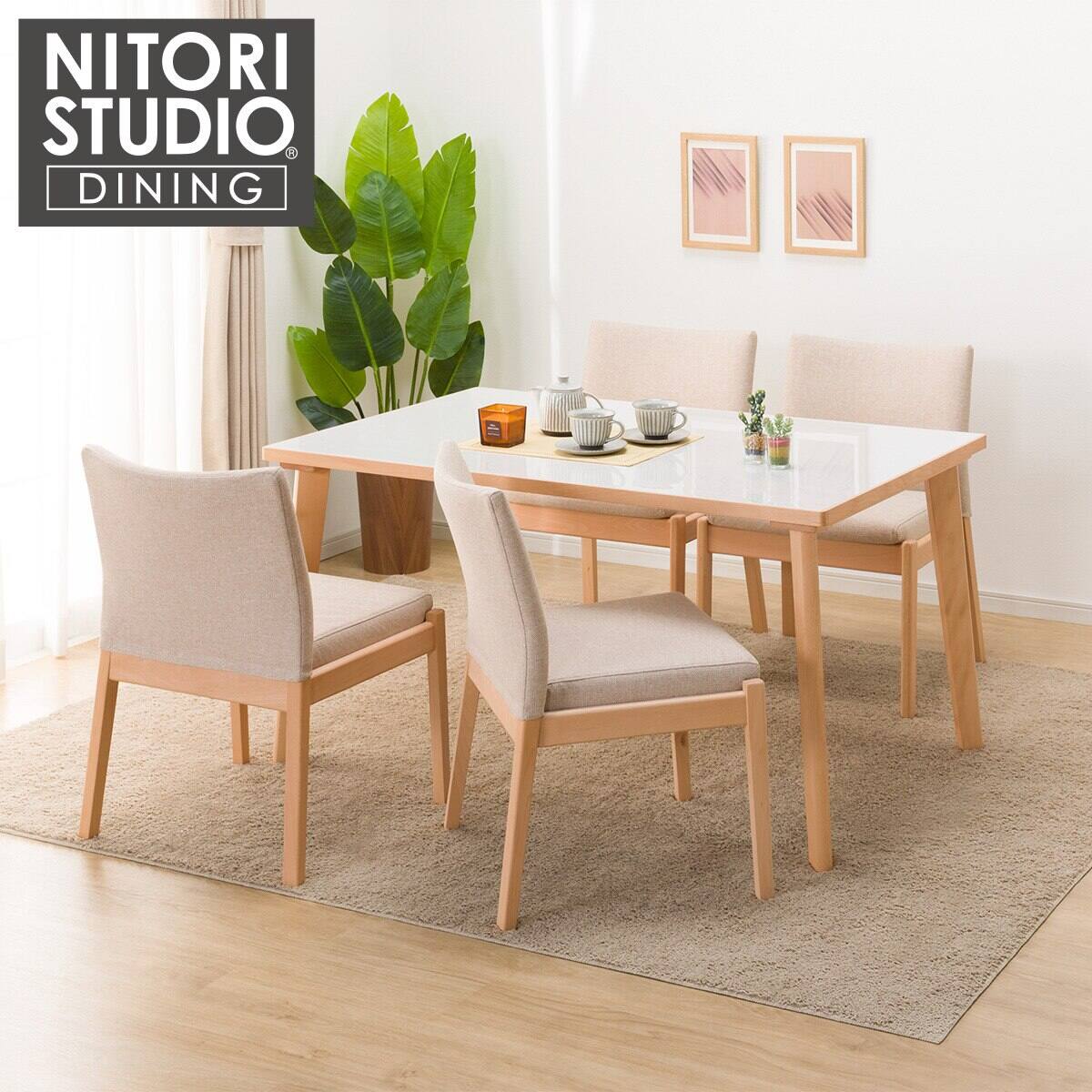 ダイニングテーブル5点セット(Nコレクション T-12 135A MBR/GY/チェアC