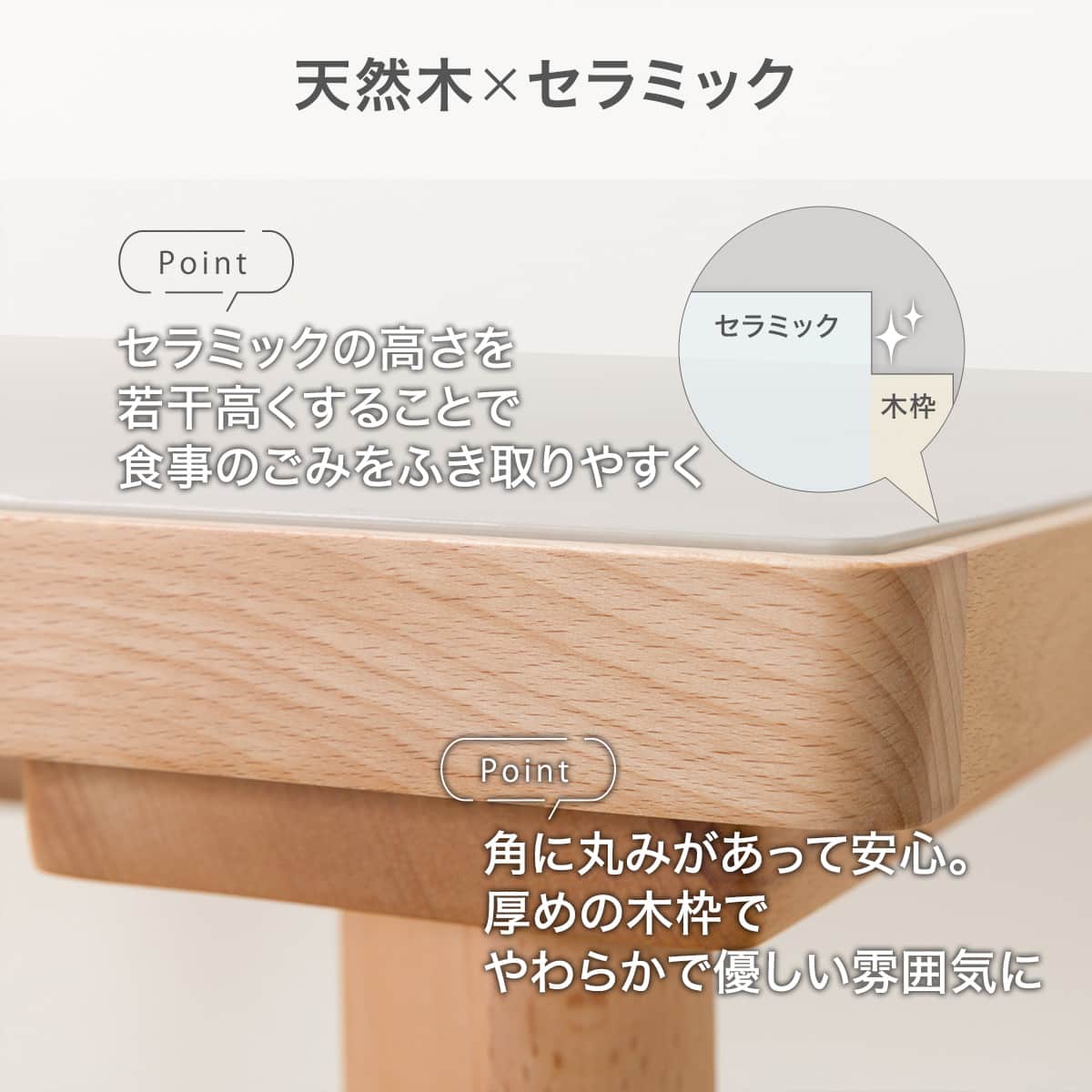 傷・汚れに強いファブリック ダイニングテーブル5点セット (N