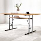 木目調ダイニング4点セット (ナチュラル/ブラック) 7枚目画像