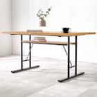 木目調ダイニング4点セット (ナチュラル/ブラック) 7枚目画像