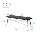 木目調ダイニング4点セット (ナチュラル/ブラック) 20枚目画像