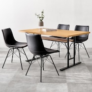 木目調ダイニング5点セット