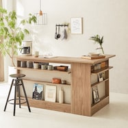 バーカウンターL字型 (幅120cm+幅115cmセット)