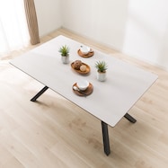 セラミックダイニングテーブル(セーラル150 スチール脚)