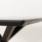 セラミックダイニングテーブル（セーラル150T トラバーチン柄ホワイト/スチール脚) 10枚目画像