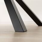 セラミックダイニングテーブル（セーラル150T トラバーチン柄ホワイト/スチール脚) 11枚目画像