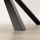 セラミックダイニングテーブル(セーラル150T トラバーチン柄ホワイト/スチール脚) 11枚目画像