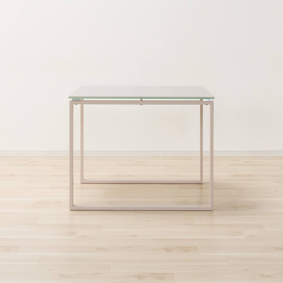 セラミックダイニング3点テーブル(セーラル90/90 トラバーチン柄