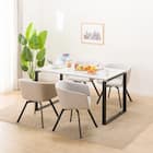 ダイニングテーブル5点セット(DTセーラル135 WH/MO TD301) 1枚目画像