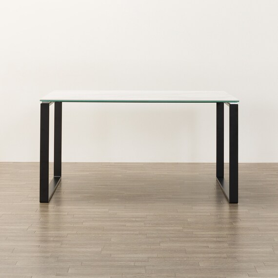 セラミックダイニングテーブル(セーラル135/90 WH/BK) 13枚目画像