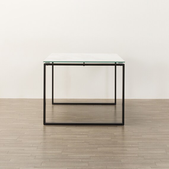 セラミックダイニングテーブル(セーラル135/90 WH/BK) 14枚目画像