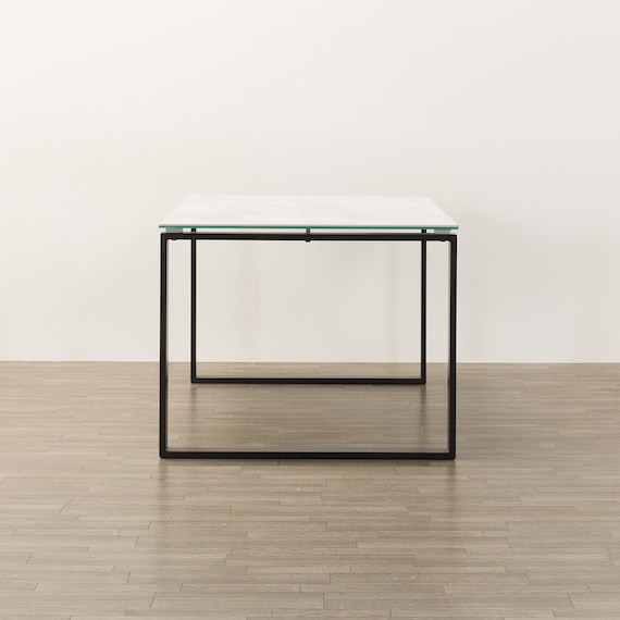 セラミックダイニングテーブル(セーラル135/90 WH/BK) 14枚目画像