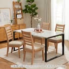 セラミックダイニングテーブル(セーラル135/90 WH/BK) 21枚目画像