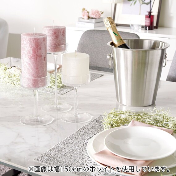 セラミックダイニングテーブル(セーラル135/90 WH/BK) 24枚目画像