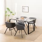 ダイニングテーブル5点セット(DTセーラル135 GY/DGY TD301) 1枚目画像