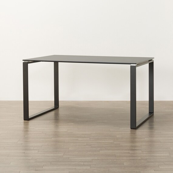 セラミックダイニングテーブル(セーラル135/90 GY/BK) 12枚目画像