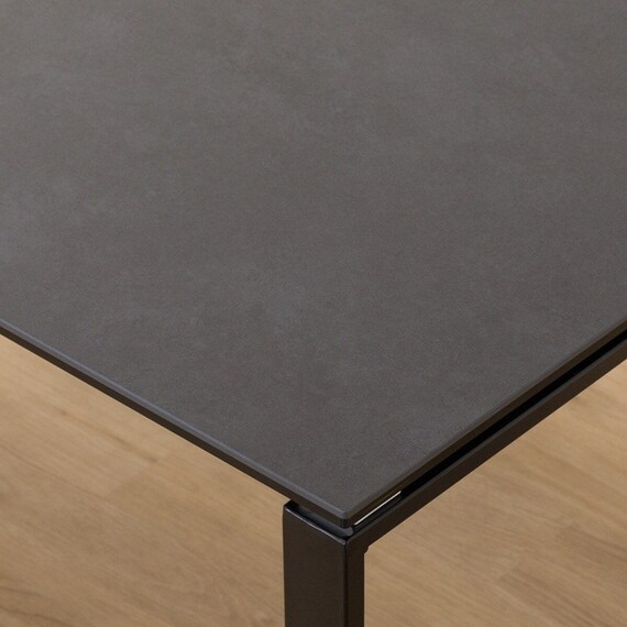 セラミックダイニングテーブル(セーラル135/90 GY/BK) 15枚目画像