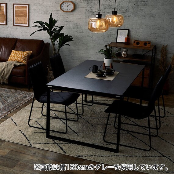セラミックダイニングテーブル(セーラル135/90 GY/BK) 26枚目画像