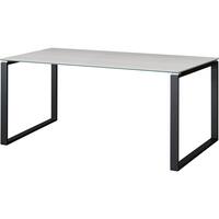 セラミックダイニングテーブル(セーラル150/90 トラバーチン柄ホワイト/BK)