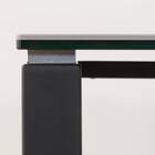 セラミックダイニングテーブル(セーラル150/90 トラバーチン柄ホワイト/BK) 12枚目画像