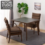 【選べるチェア素材】ダイニングテーブル3点セット(Nコレクション T-12 90A/C-27肘付き)【期間限定価格:7/25~9/24まで】