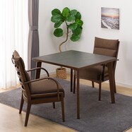 【選べるチェア素材】ダイニングテーブル3点セット(Nコレクション T-12 90A/C-27肘付き)