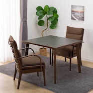 【選べるチェア素材】ダイニングテーブル3点セット(Nコレクション T-12 90A/C-27肘付き)