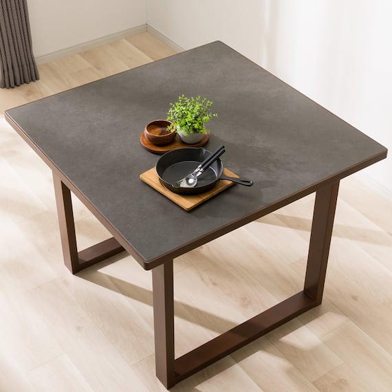 セラミックトップテーブル(Nコレクション T-11U 90A MBR/GY) 8枚目画像