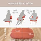 リビングダイニング1人用チェア(リラックスワイド2 WW/OR) 4枚目画像