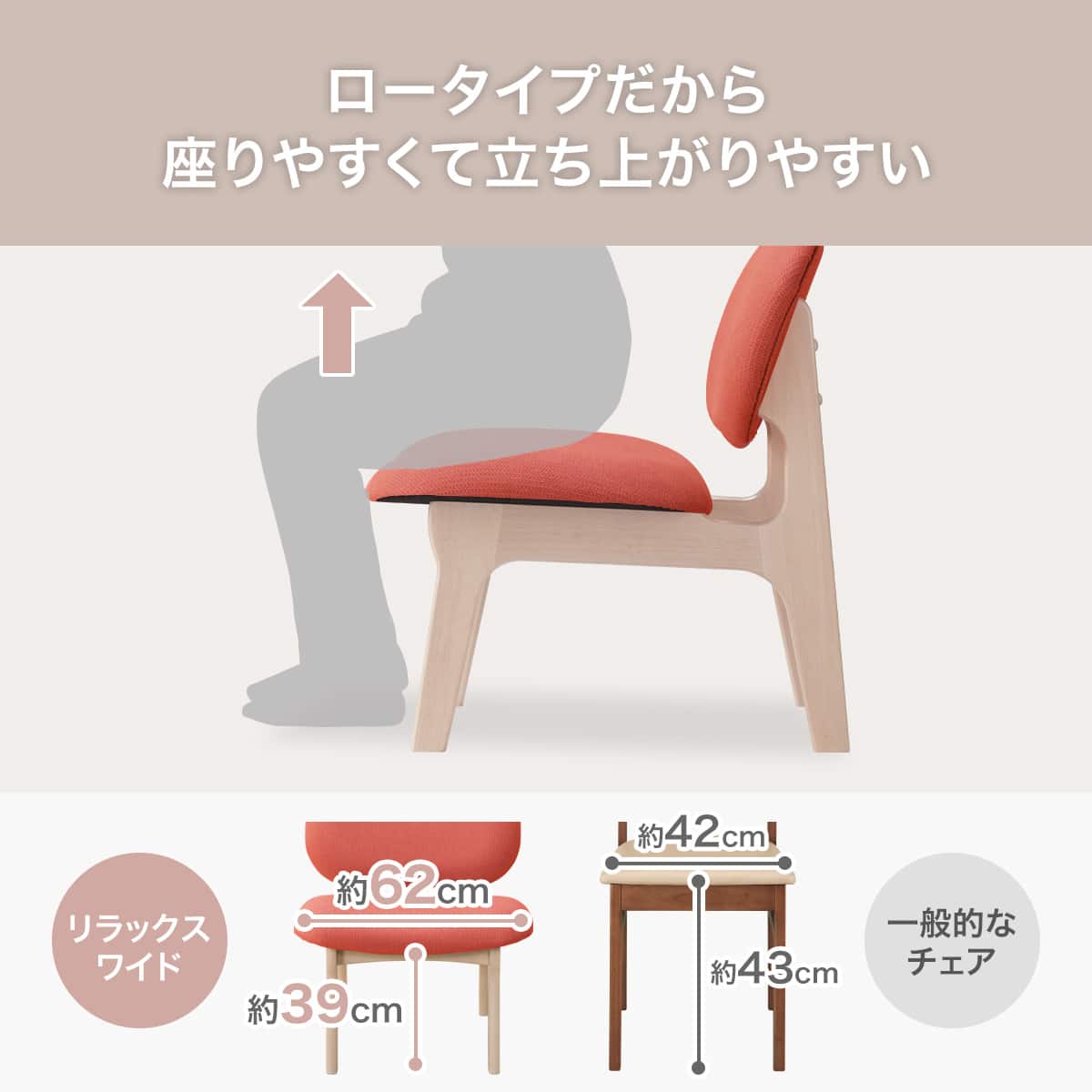 リビングダイニング1人用チェア(リラックスワイド2 MBR/LGY) | ニトリ
