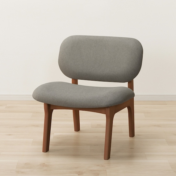 リビングダイニング1人用チェア(リラックスワイド2 MBR/GY) 1枚目画像