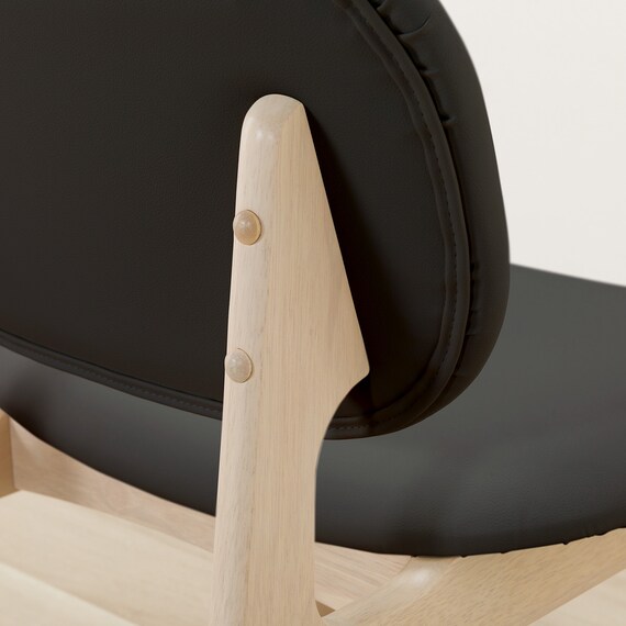 傷・汚れに強い リビングダイニング1人用チェア(リラックスワイド2 Nシールド WW/BK) 15枚目画像