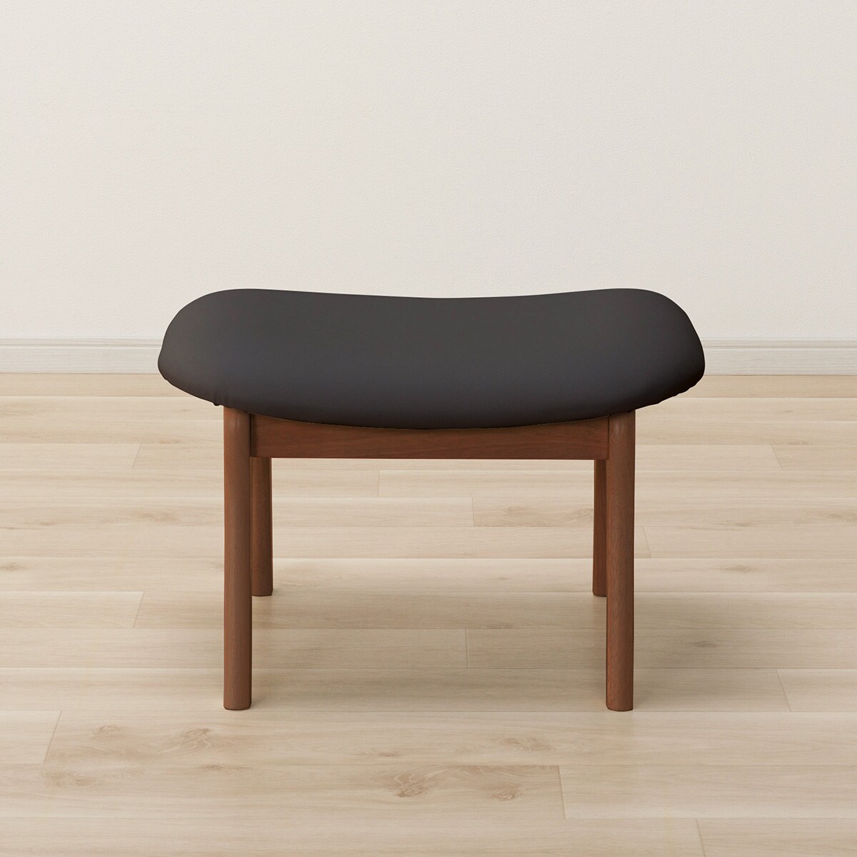 傷・汚れに強い合成皮革 スツール(リラックスワイド2 NS MBR/BK