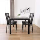 伸長式ダイニングテーブル5点セット(DTアーバンEX 幅150/190cm BK/DC アーバン DGY)【島忠ホームズ商品】 16枚目画像