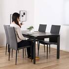 伸長式ダイニングテーブル5点セット(DTアーバンEX 幅150/190cm BK/DC アーバン DGY)【島忠ホームズ商品】 17枚目画像