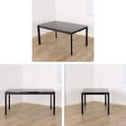 伸長式ダイニングテーブル5点セット(DTアーバンEX 幅150/190cm BK/DC アーバン DGY)【島忠ホームズ商品】 23枚目画像